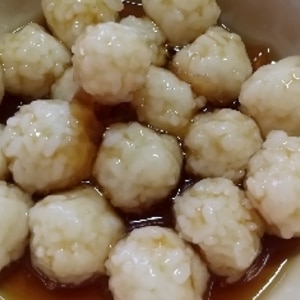 残りご飯と片栗粉で！モチモチみたらし団子